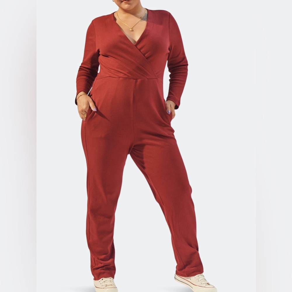 For Days Long Sleeve Romper Jumpsuit Garnet S